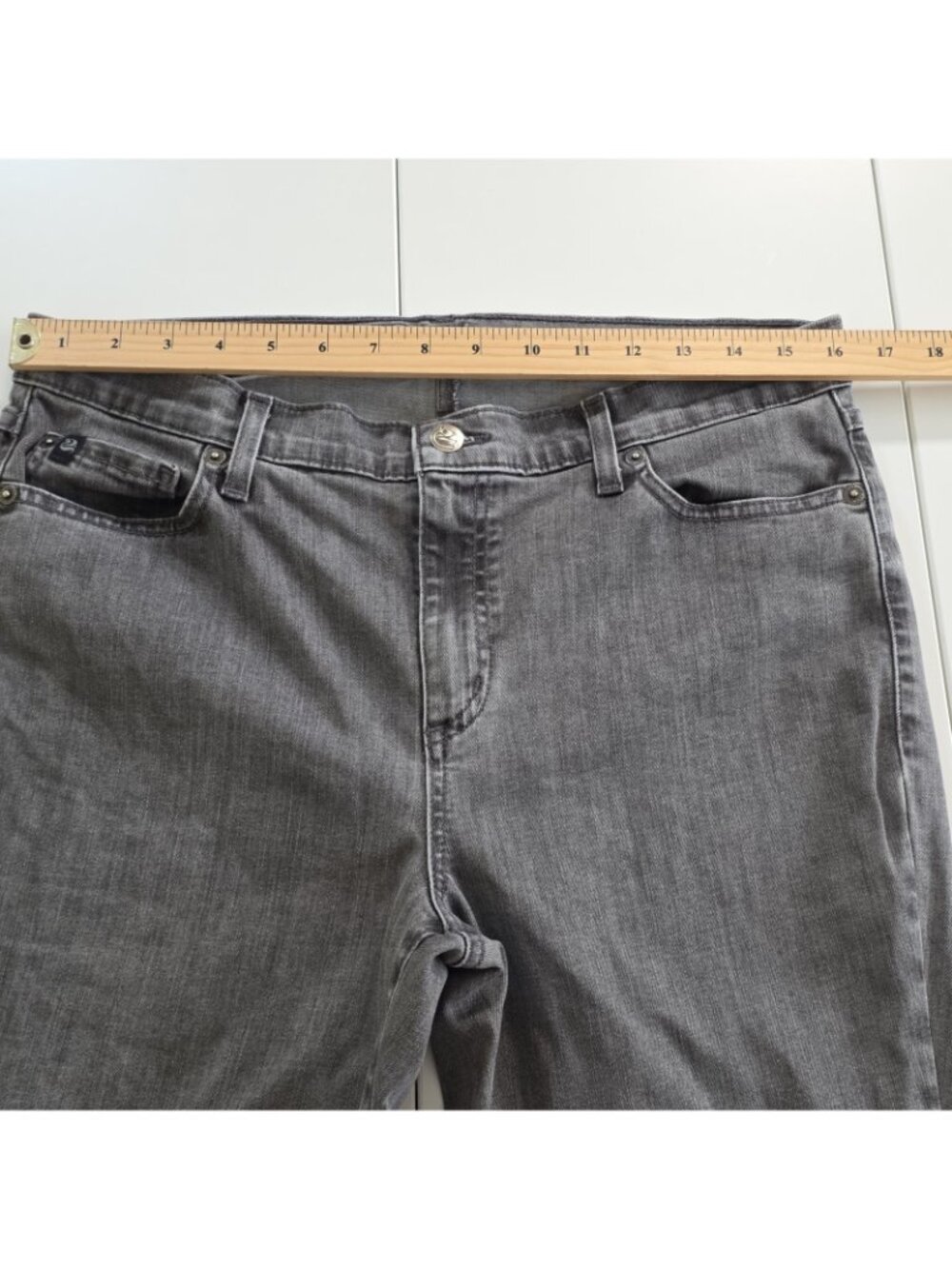 Yoga Jeans Women 32 Gray Skinny Raw Hem Stretch Canada Made Athleisure Casual - Picture 4 of 16